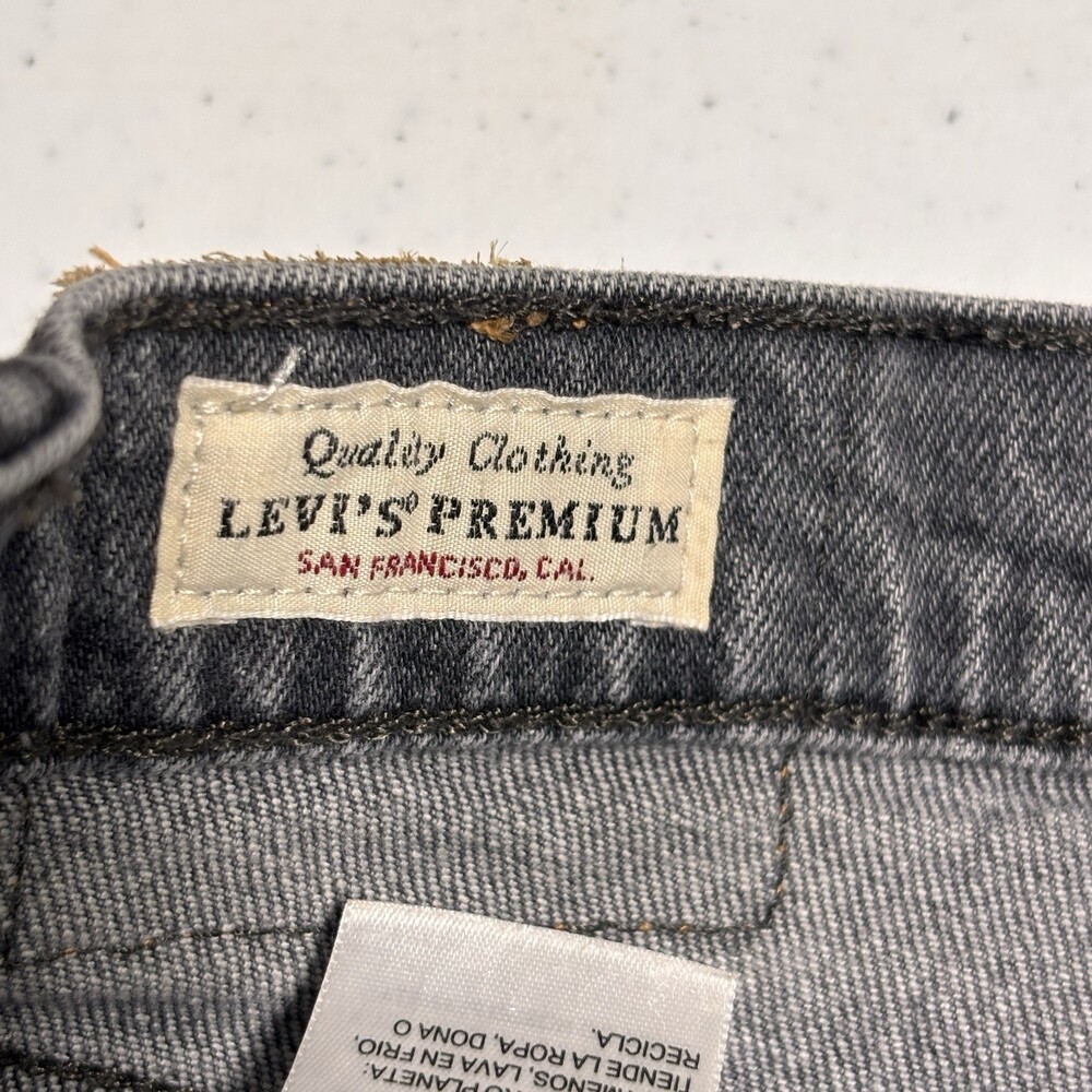 Levi’s Premium 501 Cut Off Shorts Gray Black Button Fly Women’s 29 - Picture 4 of 14